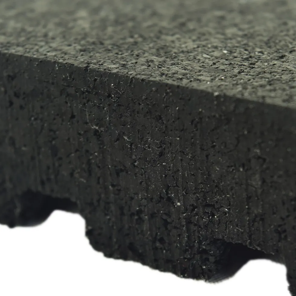 Action Sport Rubber Gym Tile Black 1 Inch x 2x2 Ft.