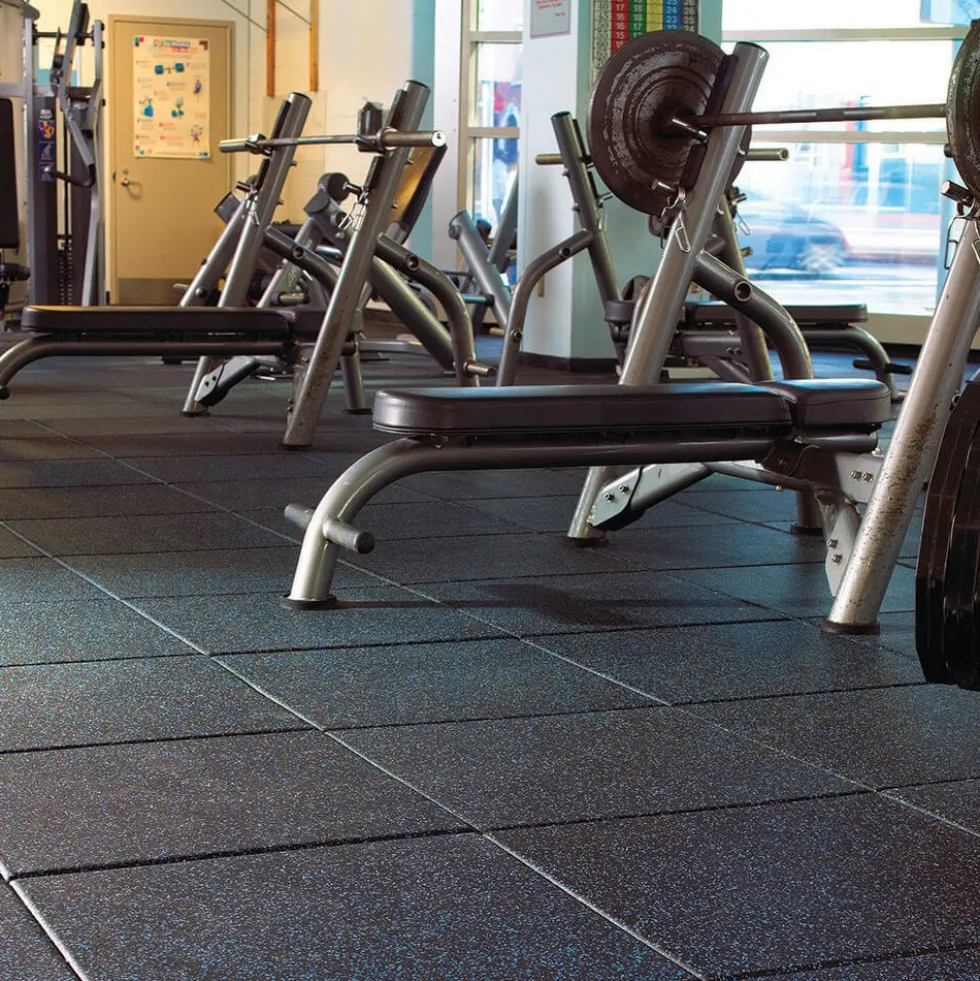 Action Sport Rubber Gym Tile 10% Color 1 Inch x 2x2 Ft.