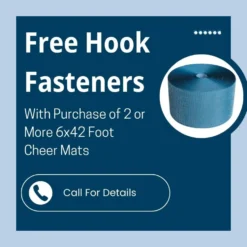 Cheerleading Mats 6x42 ft x 2 Inch Poly Flexible Roll - Select