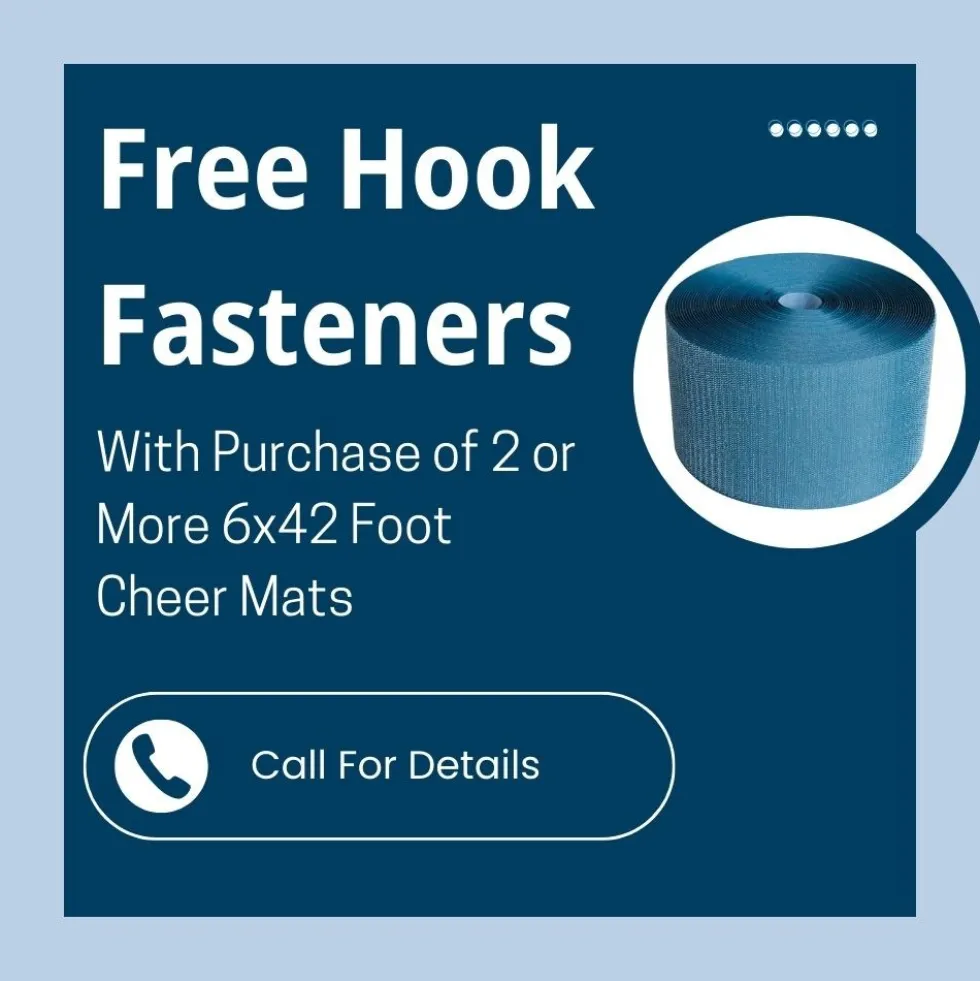 Cheerleading Mats 6x42 ft x 2 Inch Poly Flexible Roll - Select