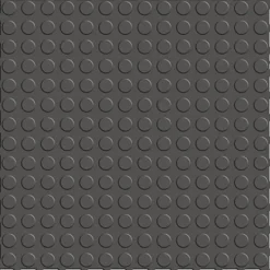Coin Top Home Floor Tile Black or Dark Gray 5 mm x 20.5x20.5 Inches 8 per Carton