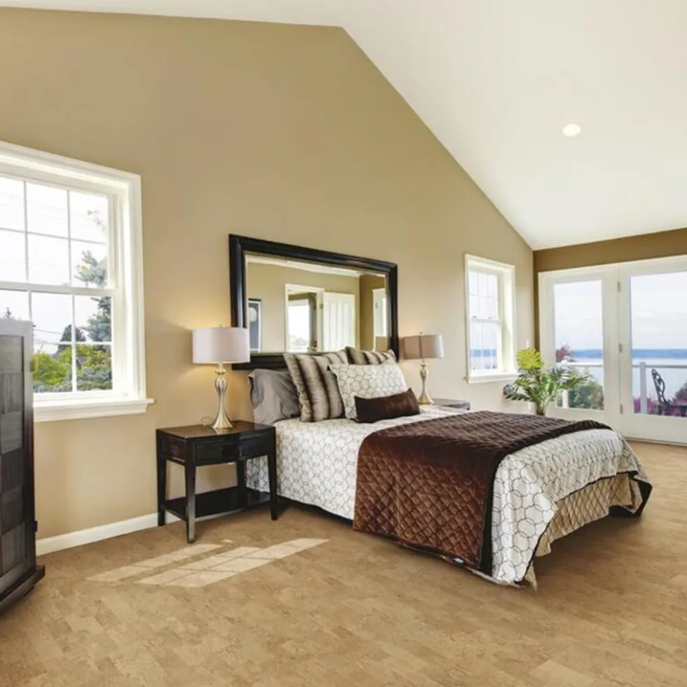 Cork Laminate Floor Tile Creme 1/2 Inch x 35-5/8 x 11-5/8 Inches