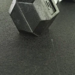 dBTile Gym Floor Tile Black 2.5 Inch x 2x2 Ft. with Quad Blok