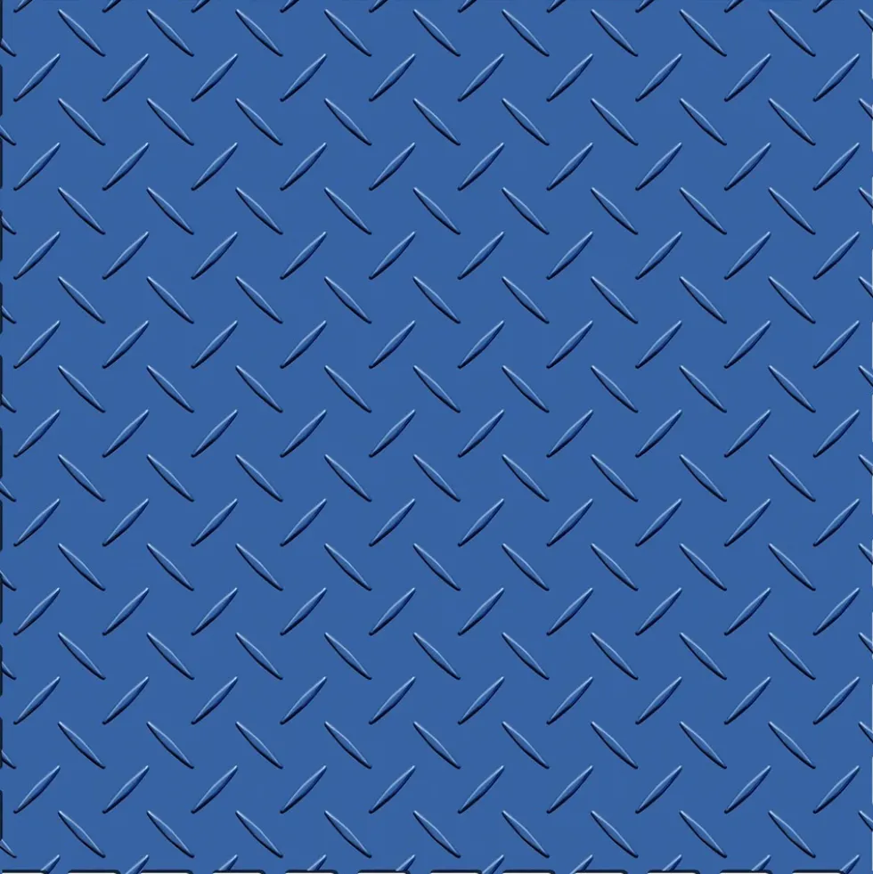Diamond Plate Garage Floor Tile Colors 8 tiles 5 mm x 20.5x20.5 Inches