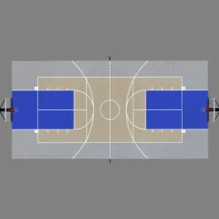 DunkStar BaseCourt Outdoor Tile Kit with Lines 30x60 Ft.