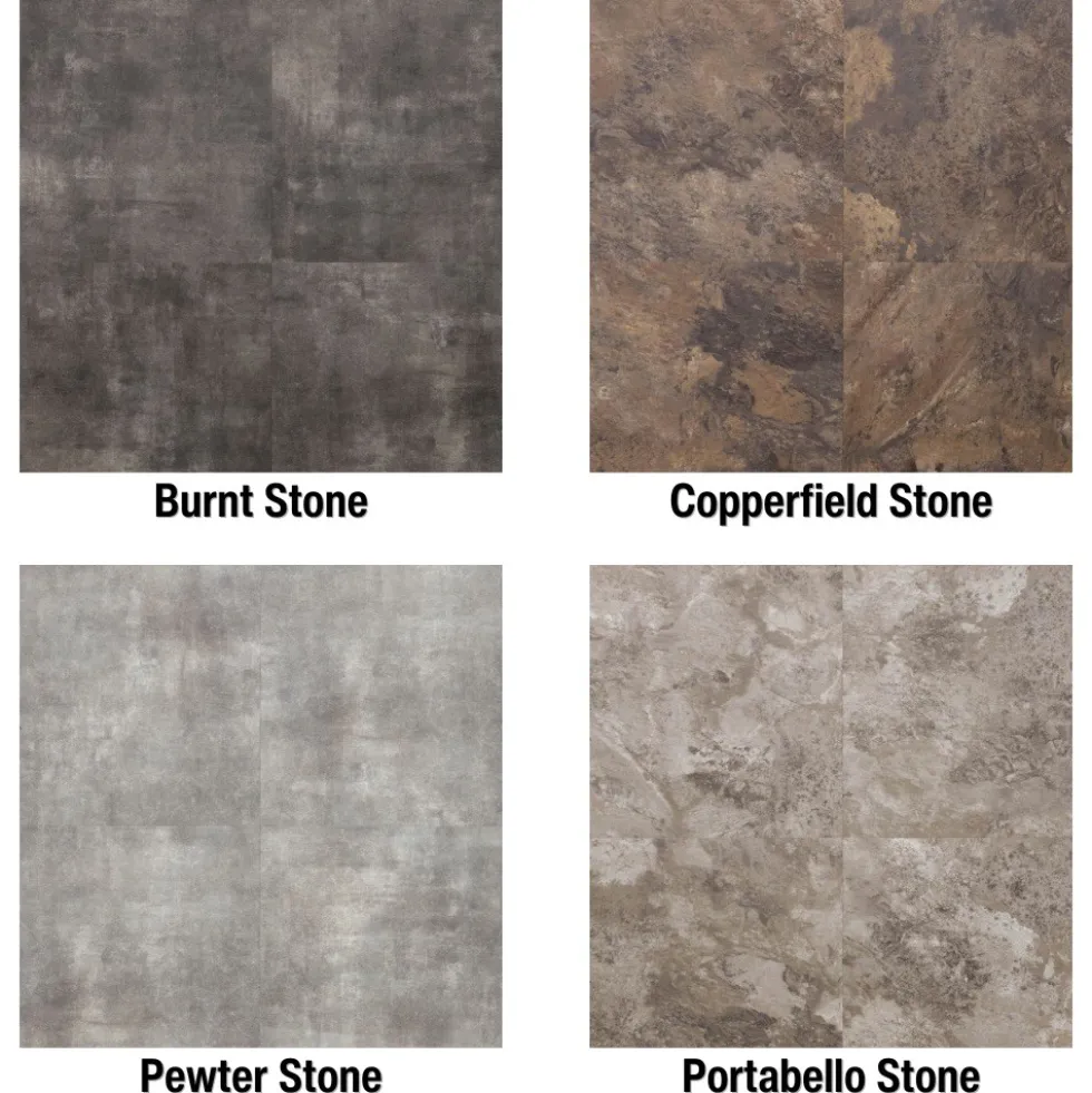 Envee Tacky Back LVT Laminate Tiles 18 in x 18 in Carton of 8