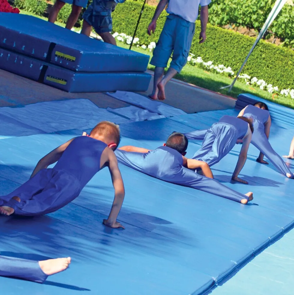 Foldable Gym Mat Combo Soft-Firm Foam 4x10 Ft. x 2-3/8 Inch V4