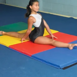 Foldable Gymnastics Mat Medium Firm Foam 4x8 Ft. x 2 Inch V2