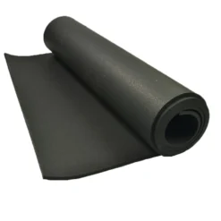 ForceFit Athletic Rolled Rubber Black 1/2 Inch x 4 Ft. Wide Per SF
