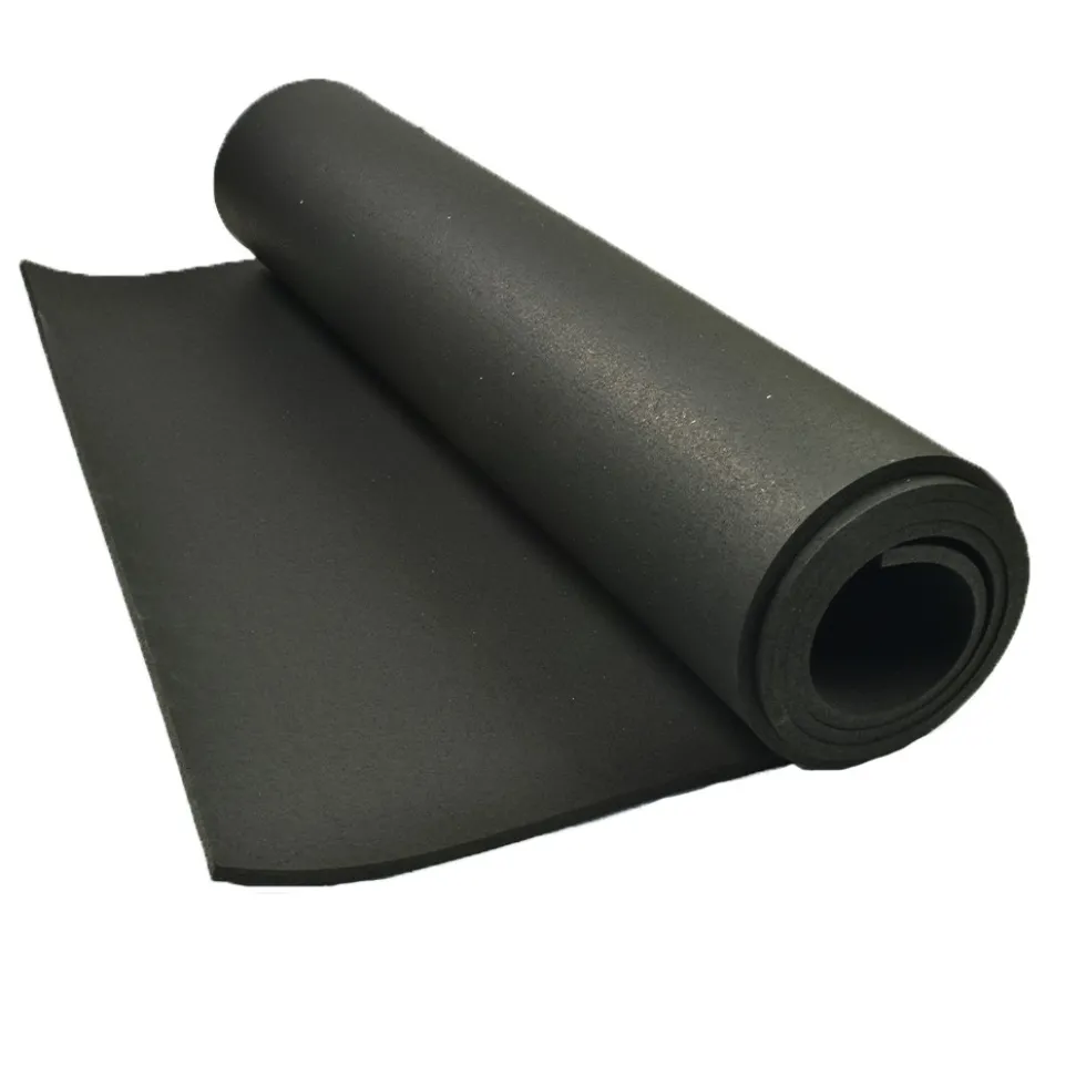 ForceFit Athletic Rolled Rubber Black 6 mm x 4 Ft. Wide Per SF