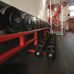 ForceFit Athletic Rolled Rubber Black 3/8 Inch x 4 Ft. Wide Per SF