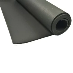 ForceFit Athletic Rolled Rubber Black 3/8 Inch x 4 Ft. Wide Per SF