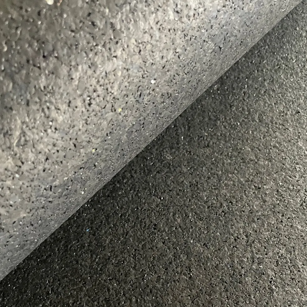 ForceFit Athletic Rolled Rubber Black 8 mm x 4 Ft. Wide Per SF