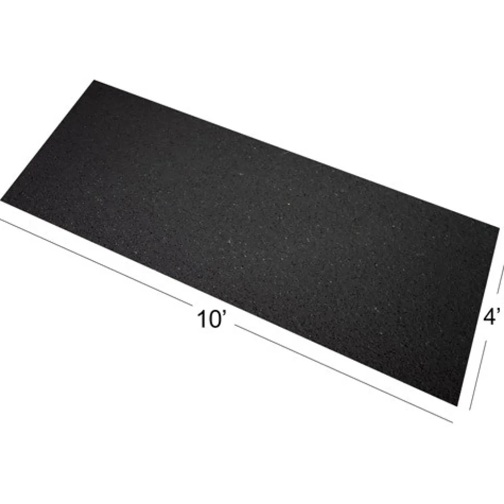 ForceFit Athletic Rubber Flooring Roll 1/4 Inch Black 10 LF