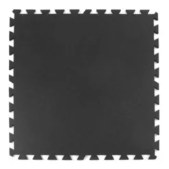 Geneva Rubber Tile Black 1/4 Inch x 3x3 Ft.