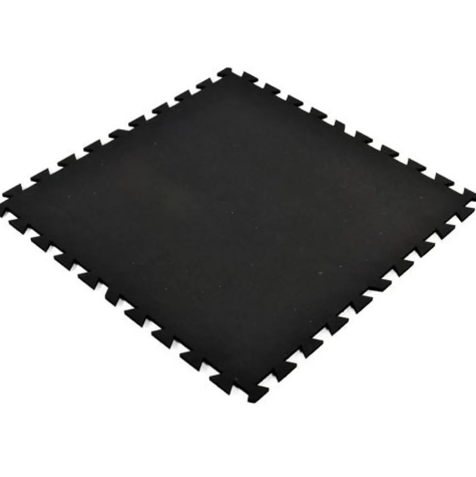 Geneva Rubber Tile Black 1/2 Inch x 3x3 Ft.