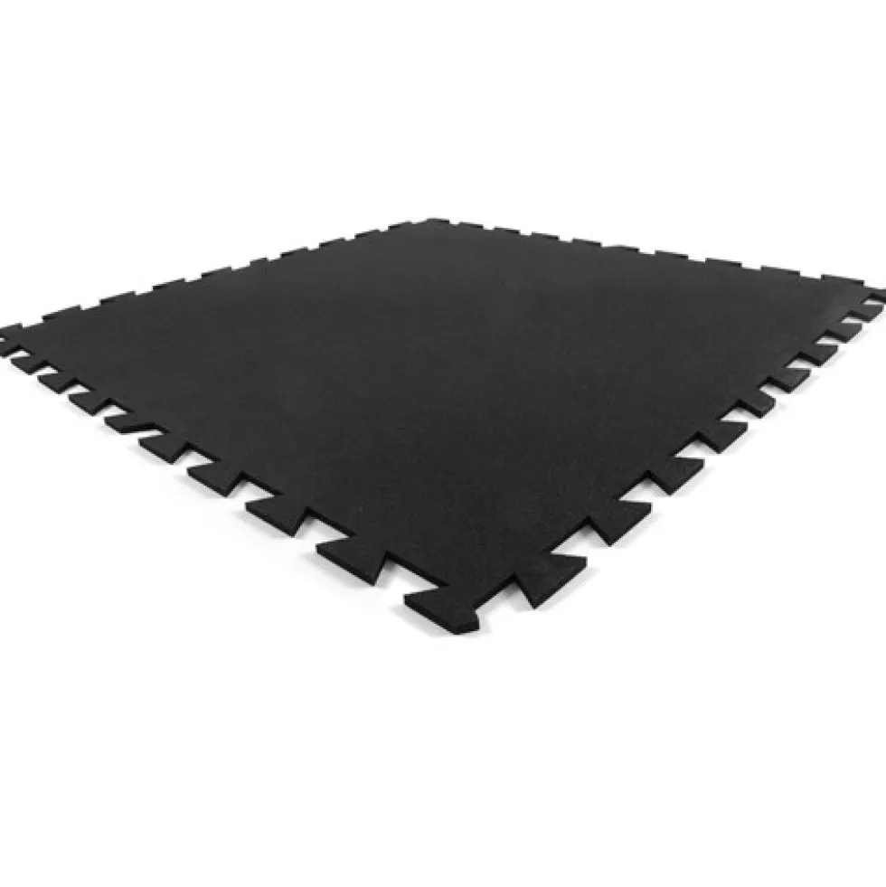 Geneva Rubber Tile Black 3/8 Inch x 3x3 Ft.