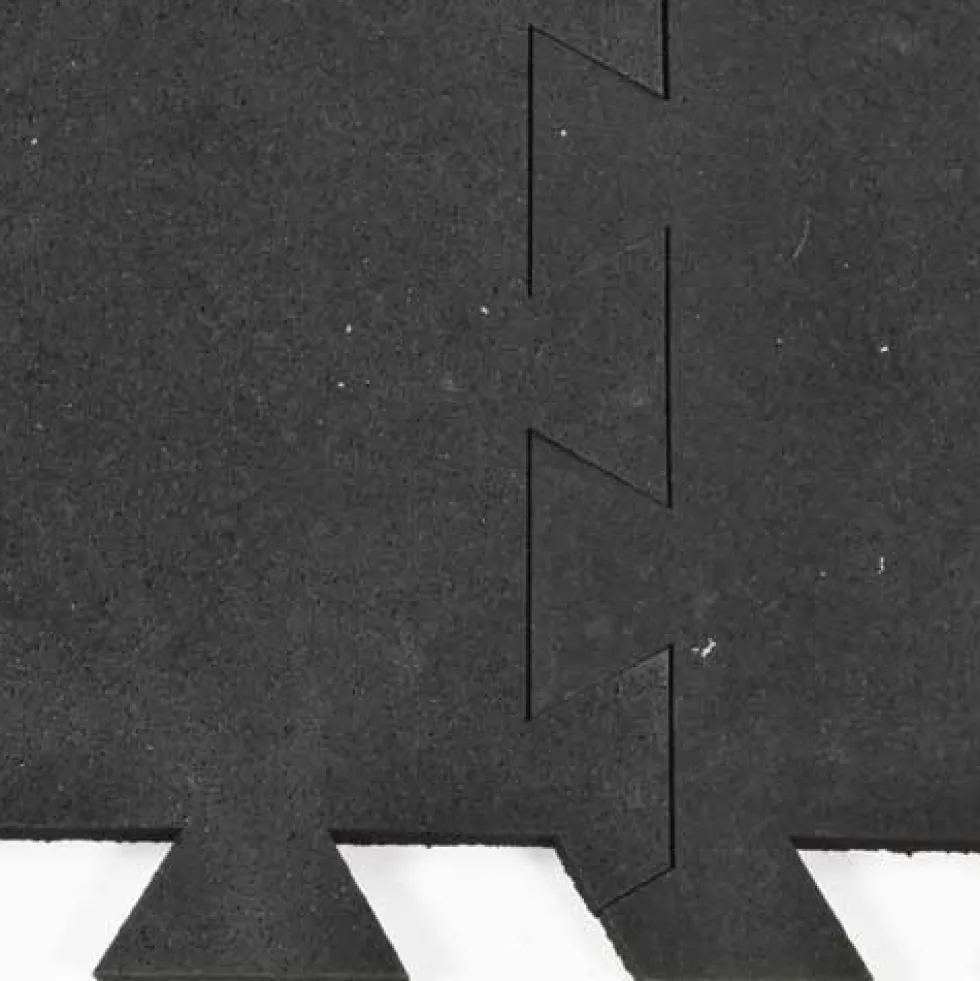 Geneva Rubber Tile Black 8 mm x 3x3 Ft.