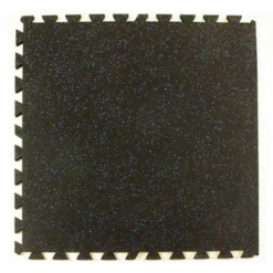 Geneva Rubber Tile 10% Color 3/8 Inch x 3x3 Ft.