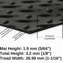 G-Floor Diamond Tread Garage Floor Roll 1.9 mm x 8.6x24 Ft.