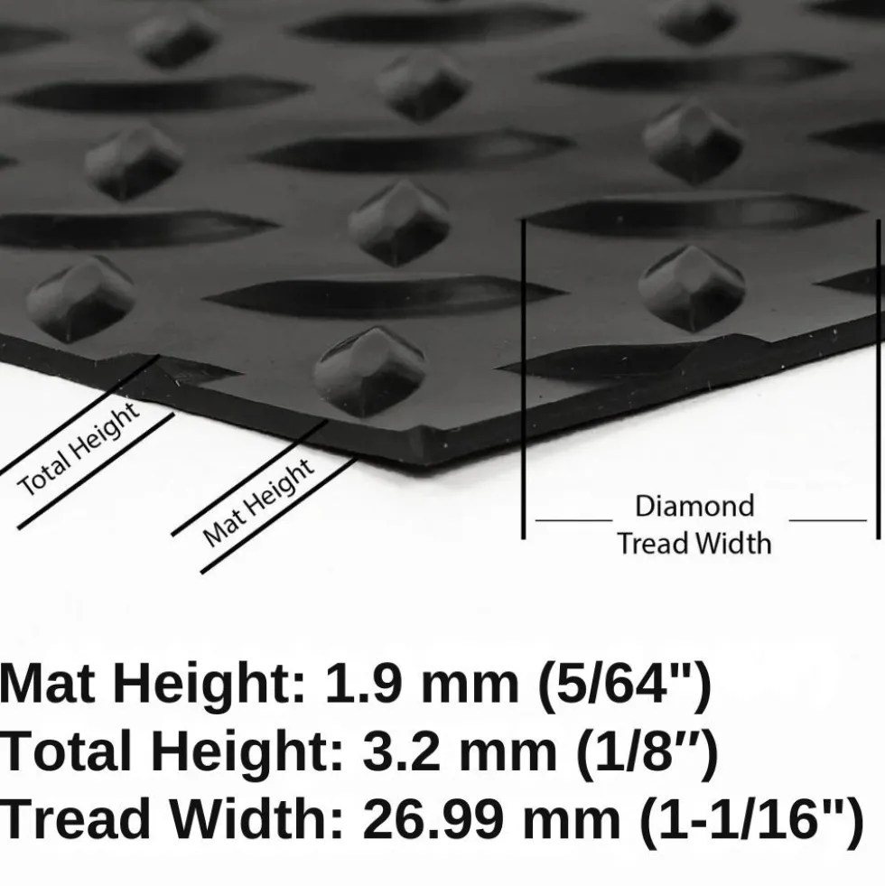 G-Floor Diamond Tread Garage Floor Roll 1.9 mm x 8.6x24 Ft.