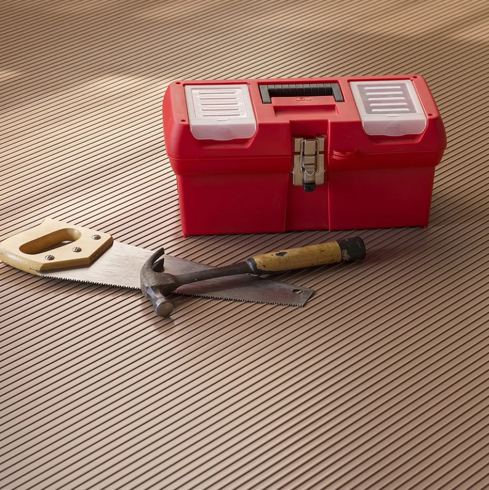 G-Floor Ribbed Tread Garage Floor Roll 1.4 mm x 7.5x17 Ft.