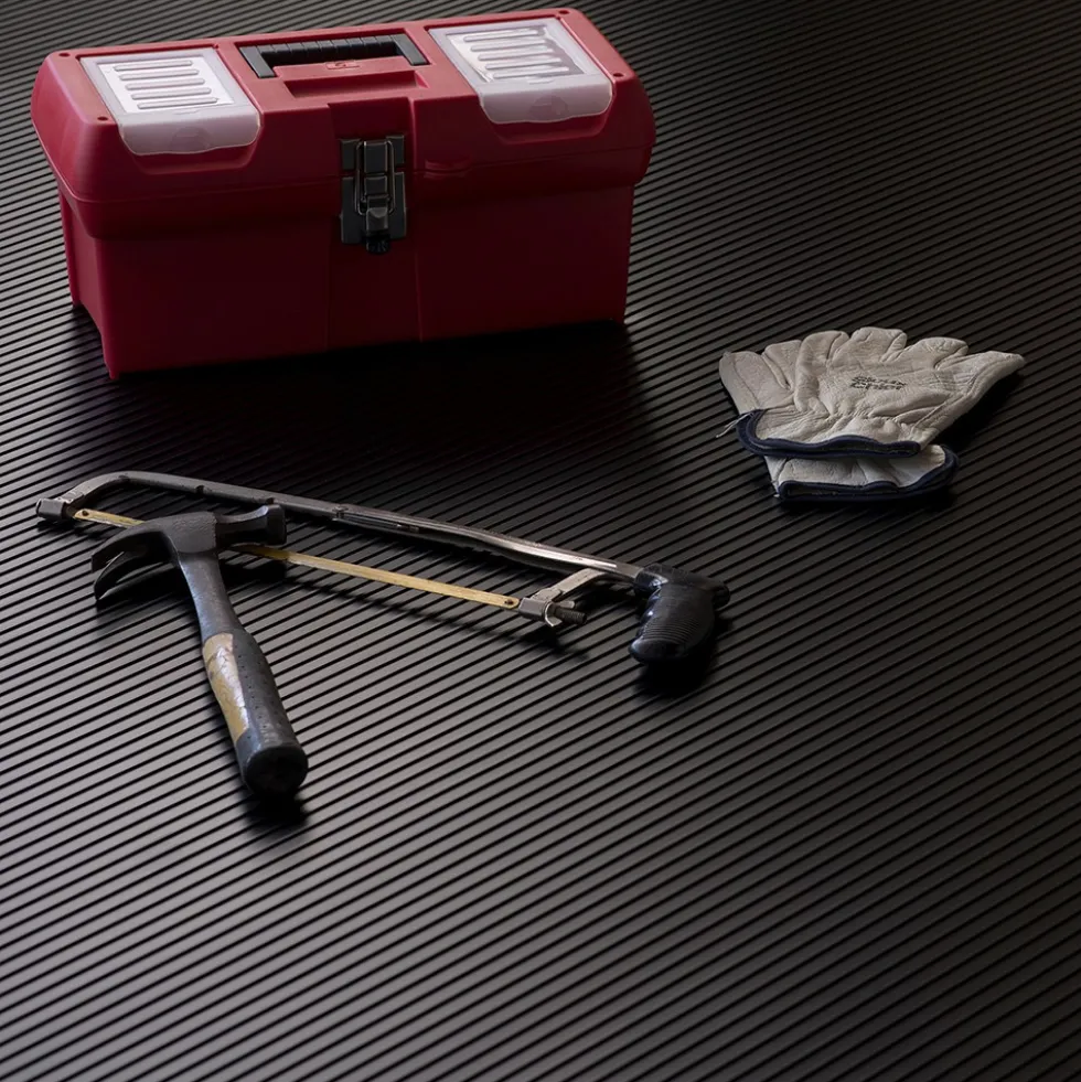 G-Floor Ribbed Tread Vinyl Multipurpose Roll 1.4 mm x 5x10 Ft.