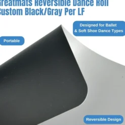 Greatmats Reversible Dance Roll Custom Black/Gray Per LF