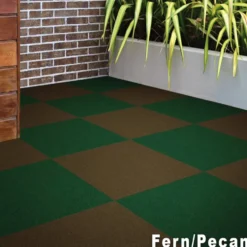 Grizzly Grass Peel and Stick Carpet Tile 1/4 Inch x 24x24 Inches 15 Per Case