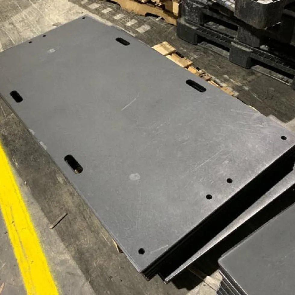 Ground Protection Mats Black 1/2 Inch x 3x6 Ft. with Hand Holes