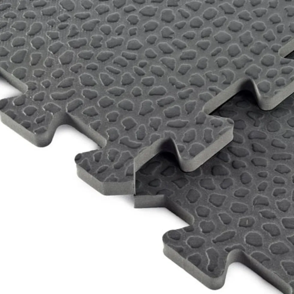 Home Gym Flooring Tile Pebble 3/8 Inch x 2x2 Ft.