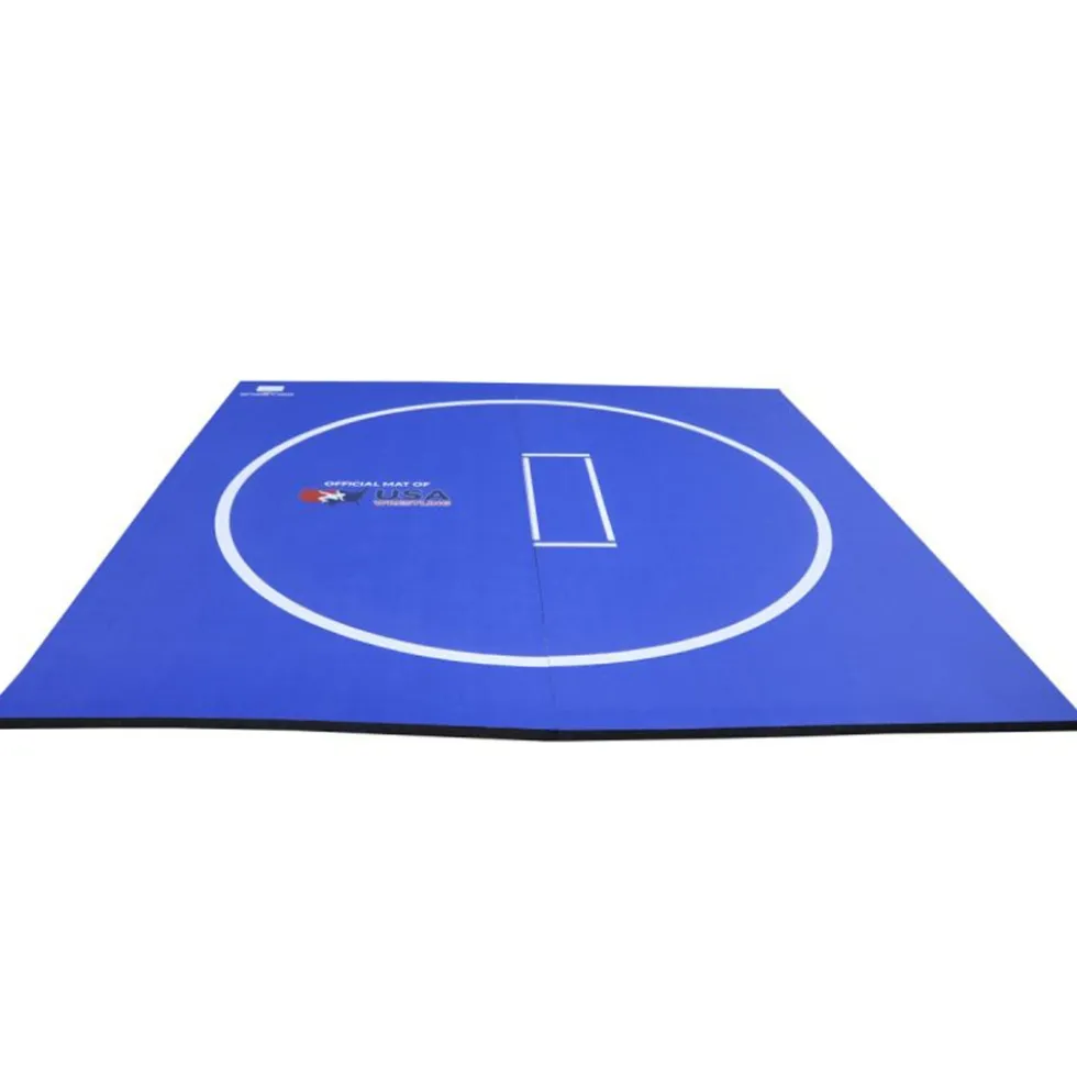 Home Wrestling Dollamur Flexi-Connect Mat with Circle and Marks 1-1/4 Inch x 10x10 Ft. Kit