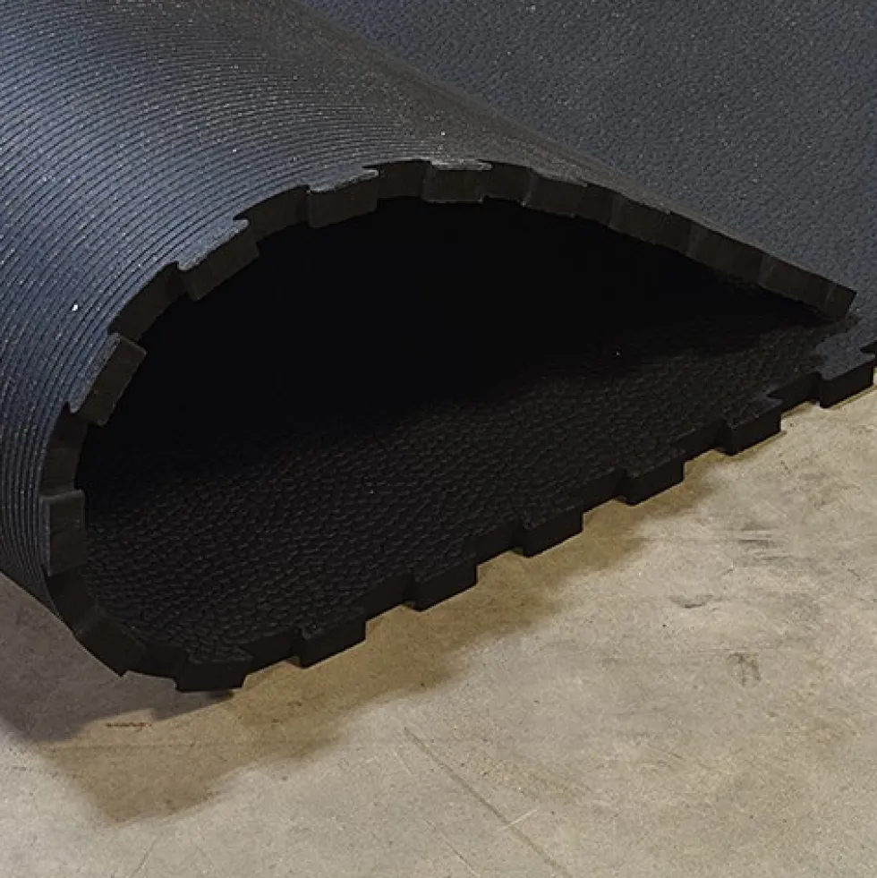 Horse Stall Interlocking 6 Ft. Border Mat Cobblestone 3/4 Inch 2x6 Ft.