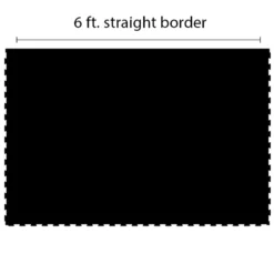 Horse Stall Interlocking 6 Ft. Border Mat Cobblestone 3/4 Inch x 4x6 Ft.