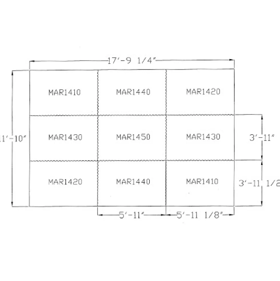 Horse Stall Mats Kit Cobblestone 3/4 Inch x 12x18 Ft.