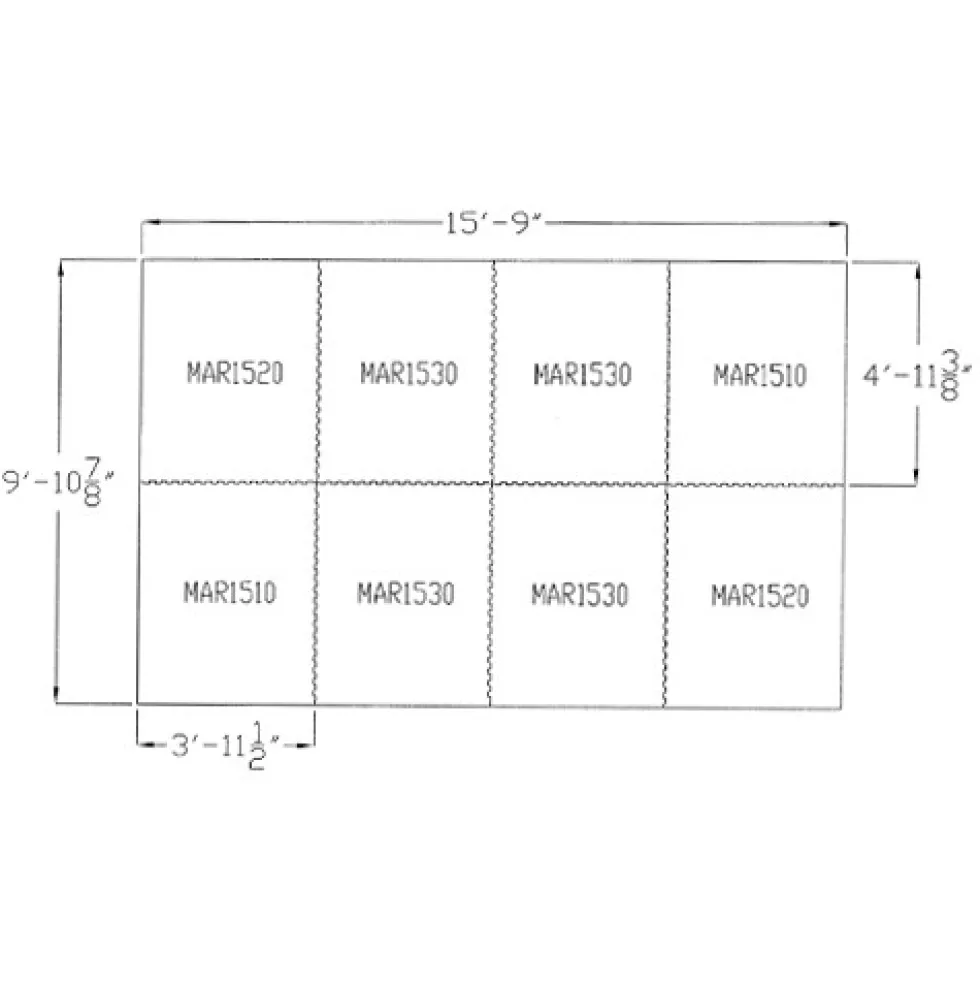 Horse Stall Mats Kit Cobblestone 3/4 Inch x 10x16 Ft.