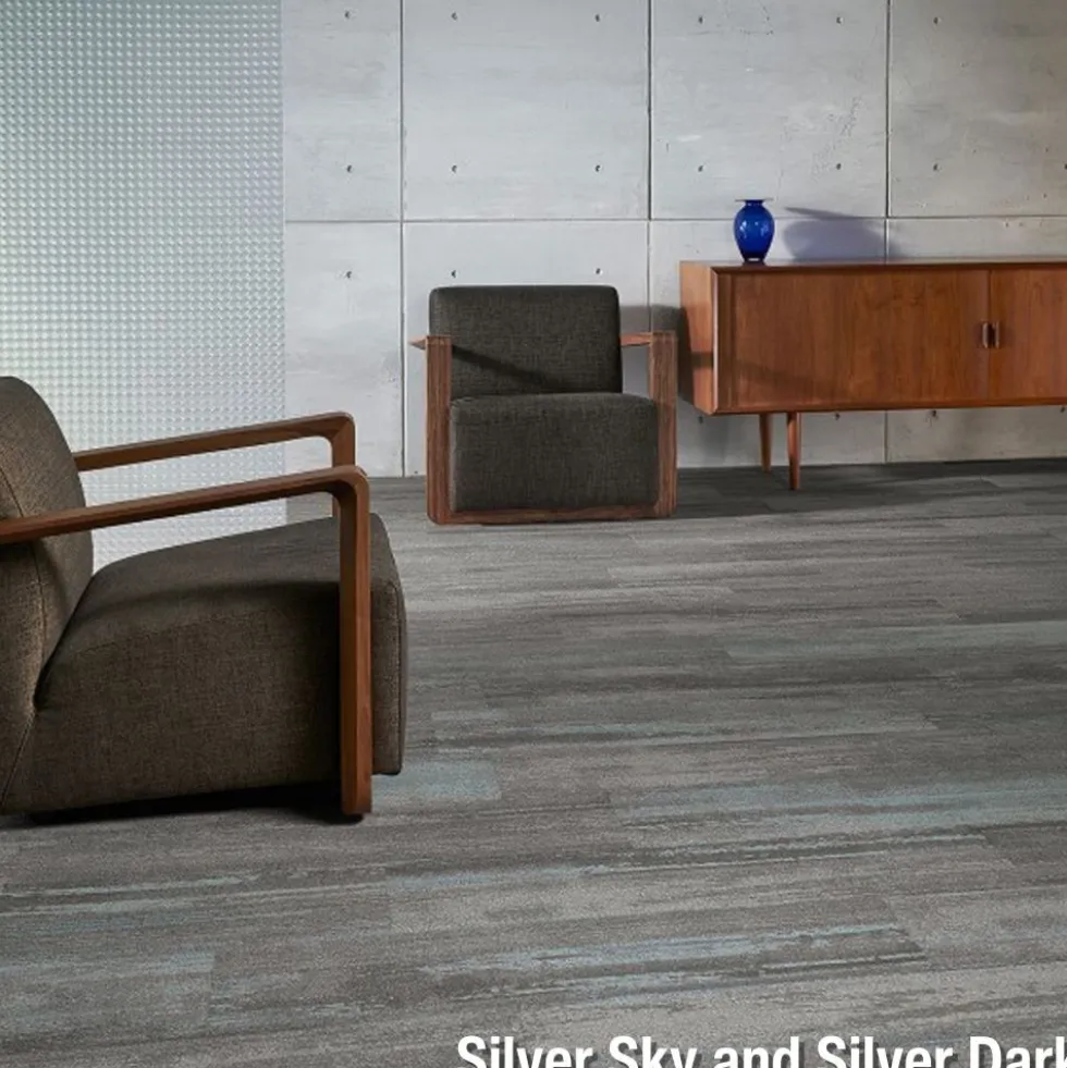 Ingrained Commercial Carpet Plank Neutral .28 Inch x 25 cm x 1 Meter Per Plank