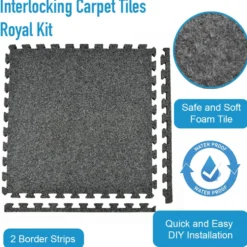 Interlocking Carpet Tiles Royal 20x20 Ft Kit