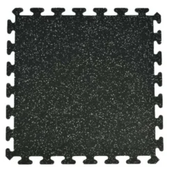 Interlocking Rubber Floor Tiles Gmats Light Gray 3/8 Inch x 2x2 Ft.