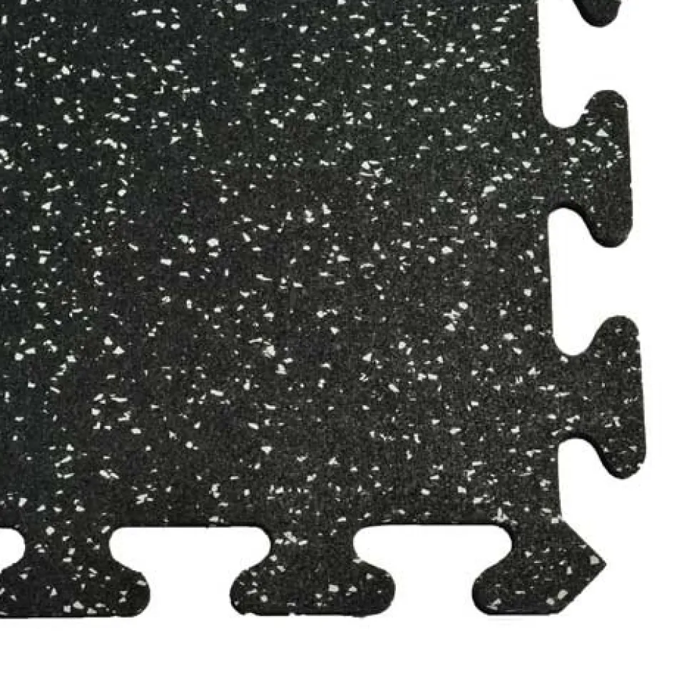 Interlocking Rubber Floor Tiles Gmats Light Gray 3/8 Inch x 2x2 Ft.