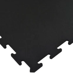 Interlocking Rubber Tile Black 8 mm x 23x23 Inch Eureka