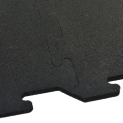 Interlocking Rubber Tile Black 8 mm x 23x23 Inch Eureka