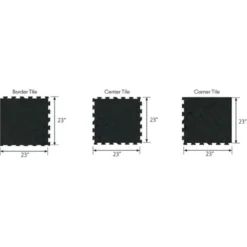 Interlocking Rubber Tile 10% Color 8mm x 23x23 Inch Eureka