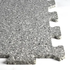 Interlocking Rubber Tile 90% Color 8 mm x 23x23 Inch Eureka