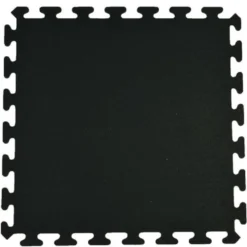Interlocking Rubber Tile Gmats Black 3/8 Inch x 2x2 Ft.
