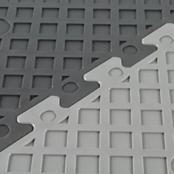 Leather PVC Floor Tile Black or Dark Gray 6 tiles 5 mm x 20x20 Inches