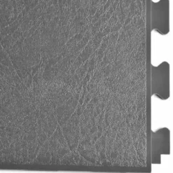 Leather PVC Floor Tile Black or Dark Gray 6 tiles 5 mm x 20x20 Inches