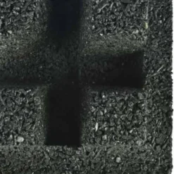 Max Playground Rubber Tile Black 2.5 inch x 2x2 Ft. with Quad Blok