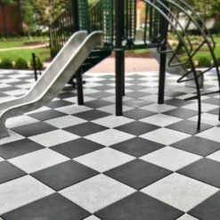 Max Playground Rubber Tile Colors 2.5 Inch x 2x2 Ft. with Quad Blok