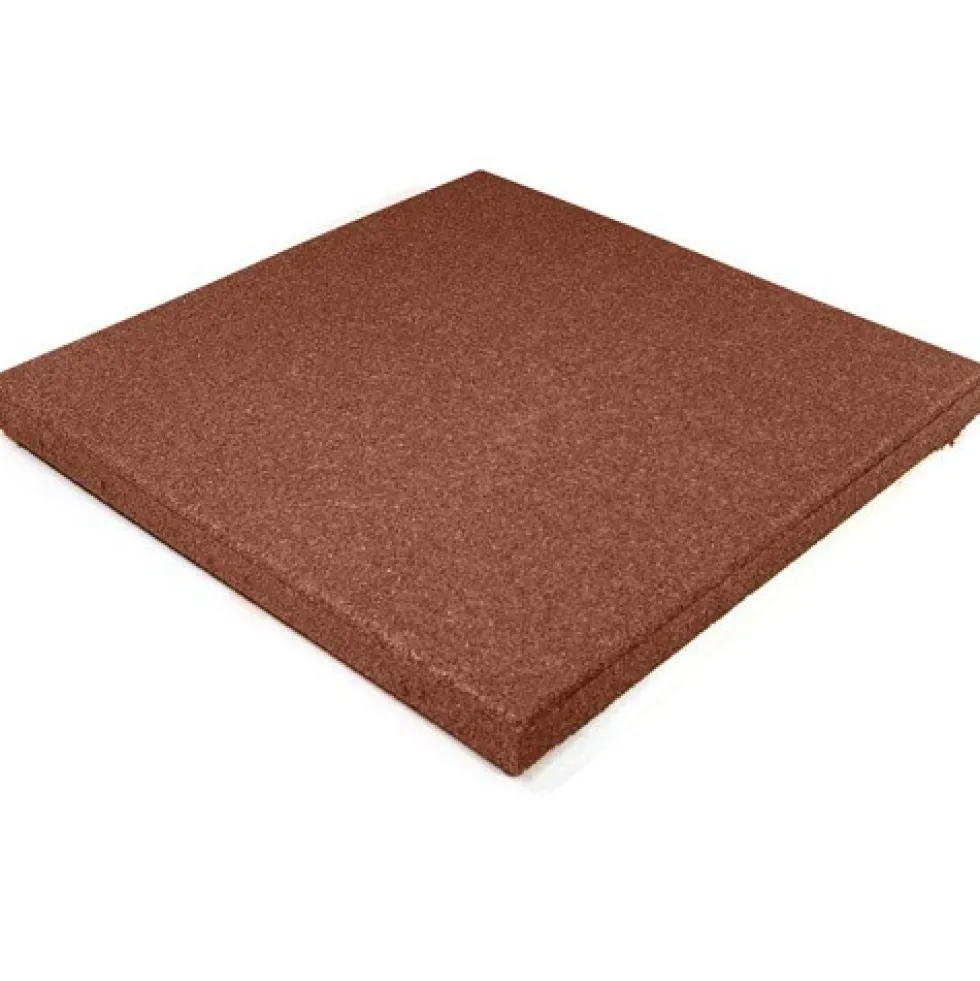 Max Playground Rubber Tile Red or Gray 2.5 inch x 2x2 Ft. with Quad Blok